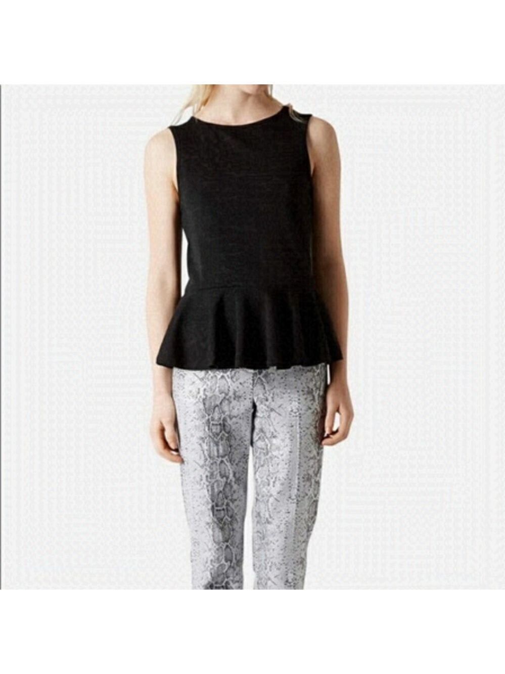 Topshop Sleeveless Peplum Top, size 6P